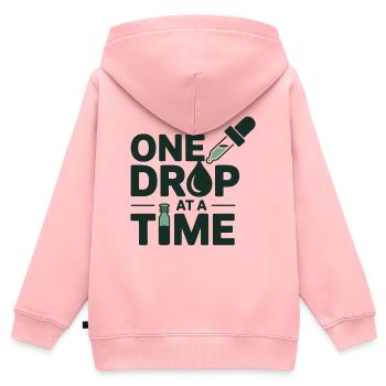 Homeopathie : une goutte à la fois Équipement professionnel - Sweat Premium à capuche zippé enfant bio - rose - Dos - AI Model Kid Female (0cm)