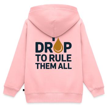 Homéopathie 1 Drop pour les juger tous professionnels - Sweat Premium à capuche zippé enfant bio - rose - Dos - AI Model Kid Female (0cm)