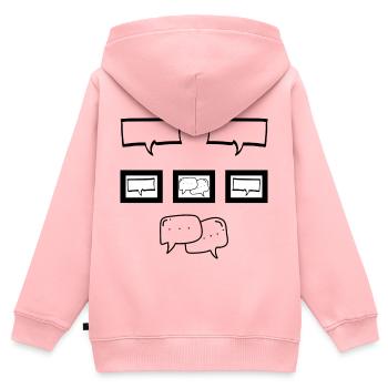 LE SILENCE - Kids Premium Organic Zip-up Hoodie - rose - Back - AI Model Kid Female (0cm)