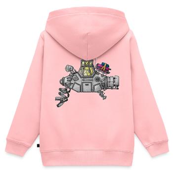  Senta - das schnaufende U-Boot / - Kinder Premium Organic Zip Hoodie - Rosa - Hinten - AI Model Kid Female (0cm)