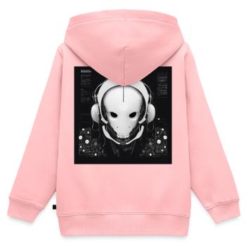 One Bulky Mech - Couverture de la séquence de limon - Sweat Premium à capuche zippé enfant bio - rose - Dos - AI Model Kid Female (0cm)