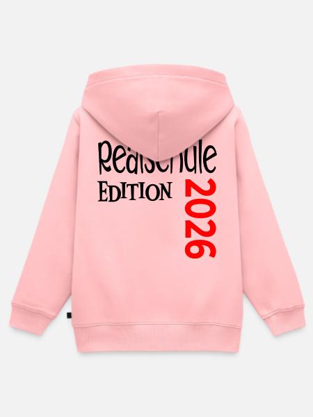 Realschulabschluss 2026 Abschluss Realschülerin - Kinder Premium Organic Zip Hoodie - Rosa
