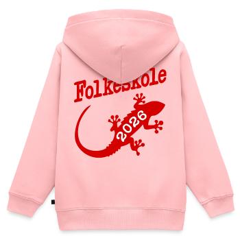 École primaire 2026 - Sweat Premium à capuche zippé enfant bio - rose - Dos - AI Model Kid Female (0cm)