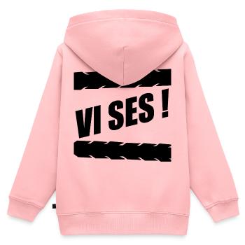 Bis zum Abschied - Kinder Premium Organic Zip Hoodie - Rosa - Hinten - AI Model Kid Female (0cm)