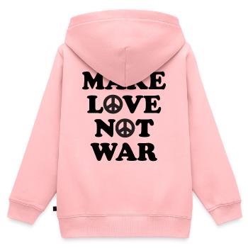 Make love not war - Kids Premium Organic Zip-up Hoodie - rose - Back - AI Model Kid Female (0cm)