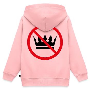Keine Könige! (Protestschild / POS 2C) - Kinder Premium Organic Zip Hoodie - Rosa - Hinten - AI Model Kid Female (0cm)