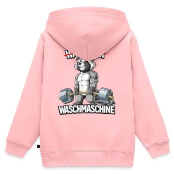 Waschbär Waschmaschine - Kinder Premium Organic Zip Hoodie - Rosa - Hinten - AI Model Kid Female (0cm)