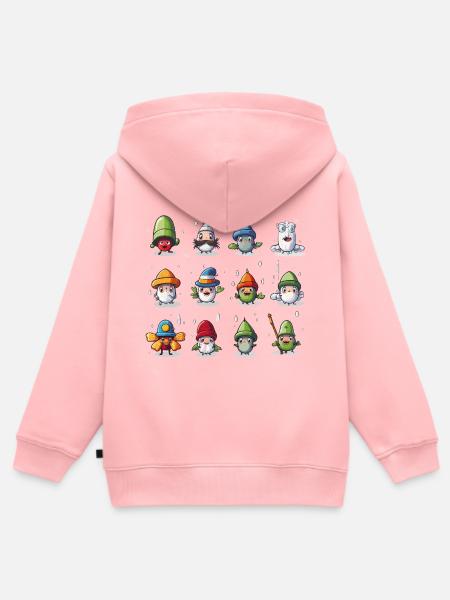 Bunte Wichtel Kollektion - Kinder Premium Organic Zip Hoodie - Rosa