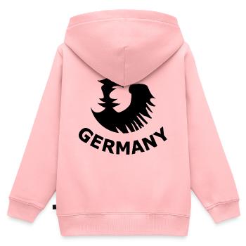 Deutschland Fans Design - Kinder Premium Organic Zip Hoodie - Rosa - Hinten - AI Model Kid Female (0cm)