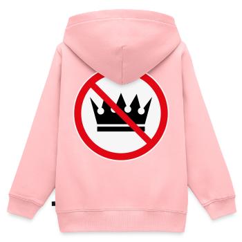 Keine Könige! (Protest-Design / 3C) - Kinder Premium Organic Zip Hoodie - Rosa - Hinten - AI Model Kid Female (0cm)