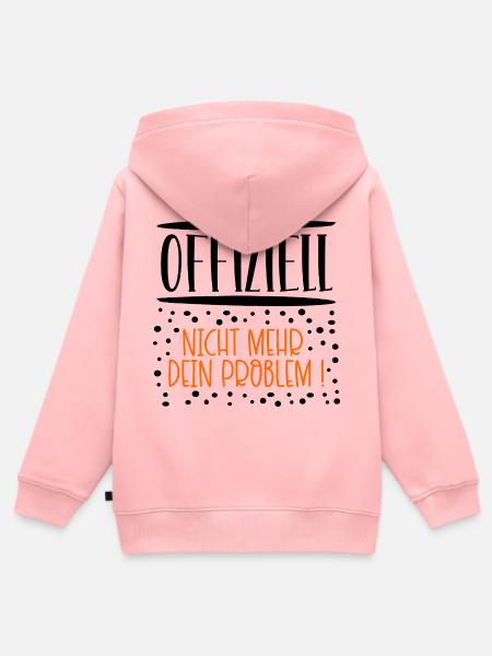 Verantwortung Freiheit - Kinder Premium Organic Zip Hoodie - Rosa
