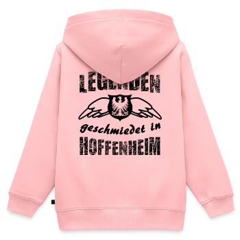 Cooles Shirt Hoffenheim - Kinder Premium Organic Zip Hoodie - Rosa - Hinten - AI Model Kid Female (0cm)