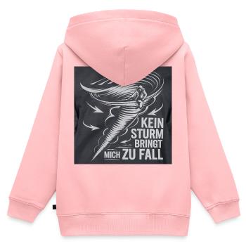 Kein Sturm bringt mich zu Fall - Kinder Premium Organic Zip Hoodie - Rosa - Hinten - AI Model Kid Female (0cm)