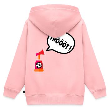 Fußball Stadion Tröte - Kinder Premium Organic Zip Hoodie - Rosa - Hinten - AI Model Kid Female (0cm)