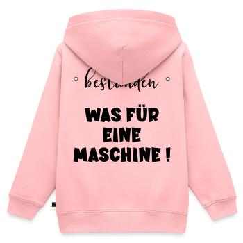 Abschluss Bestanden - Maschine - Kinder Premium Organic Zip Hoodie - Rosa - Hinten - AI Model Kid Female (0cm)