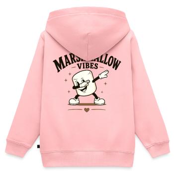 Marshmallow vibes - Kids Premium Organic Zip-up Hoodie - rose - Back - AI Model Kid Female (0cm)