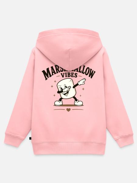 Marshmallow vibes - Kinder Premium Organic Zip Hoodie - Rosa