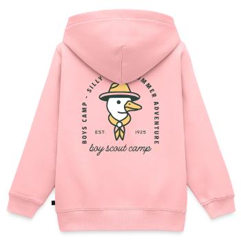 Boy Scout summer camp - Kids Premium Organic Zip-up Hoodie - rose - Back - AI Model Kid Female (0cm)