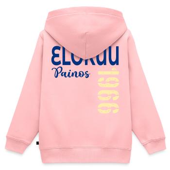 Août 1966 - 60 ans - Sweat Premium à capuche zippé enfant bio - rose - Dos - AI Model Kid Female (0cm)