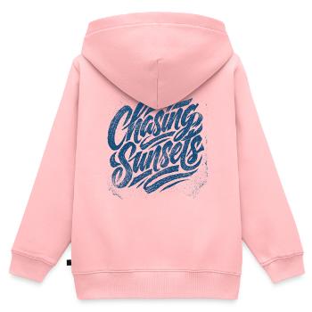 Chasing Sunrise - Kids Premium Organic Zip-up Hoodie - rose - Back - AI Model Kid Female (0cm)