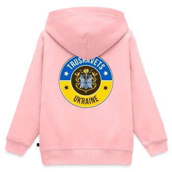 Truskavets Ukraine Crest Emblem - Kids Premium Organic Zip-up Hoodie - rose - Back - AI Model Kid Female (0cm)