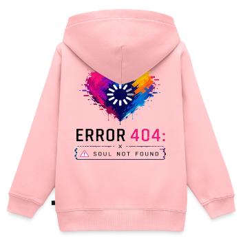 Bunte Herz 404 Seele Verloren - Kinder Premium Organic Zip Hoodie - Rosa - Hinten - AI Model Kid Female (0cm)