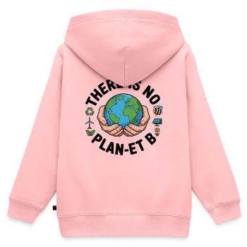 Es gibt kein Plan-et B - Kinder Premium Organic Zip Hoodie - Rosa - Hinten - AI Model Kid Female (0cm)