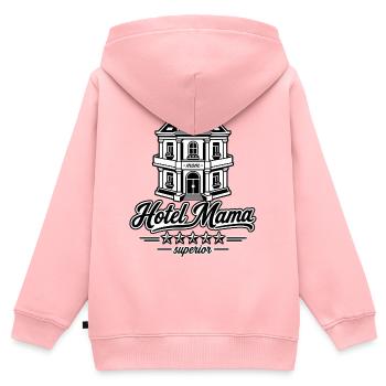 Hotel Mama Superior Logo - Kinder Premium Organic Zip Hoodie - Rosa - Hinten - AI Model Kid Female (0cm)