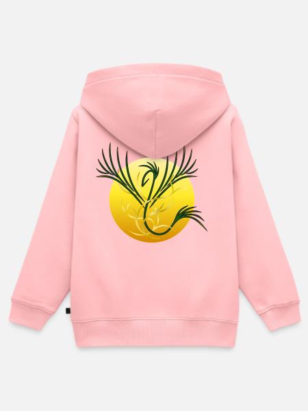 Sonnenphönix - Die Wiedergeburt des Lichts - Kinder Premium Organic Zip Hoodie - Rosa