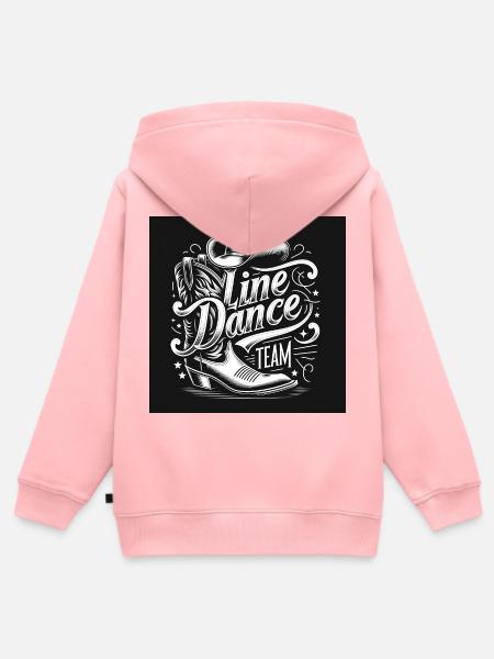 Line Dance Team - Kinder Premium Organic Zip Hoodie - Rosa