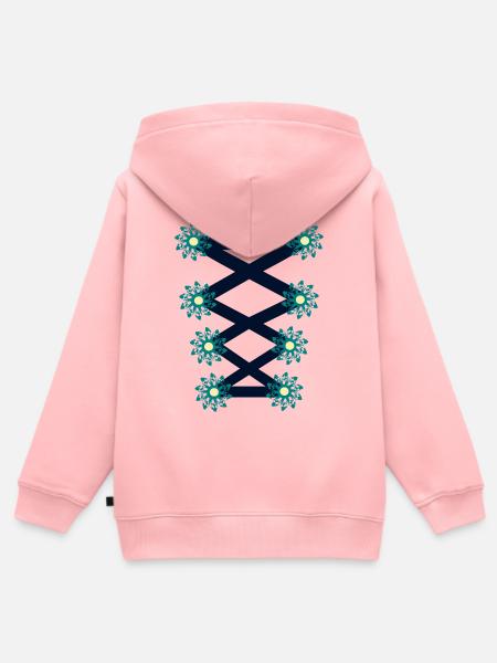 Dirndl - Kinder Premium Organic Zip Hoodie - Rosa