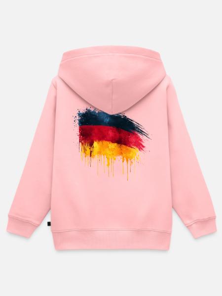 German flag - Kinder Premium Organic Zip Hoodie - Rosa