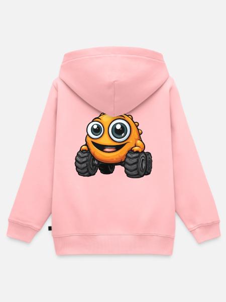 KullerMonster auf Rädern - Kinder Premium Organic Zip Hoodie - Rosa