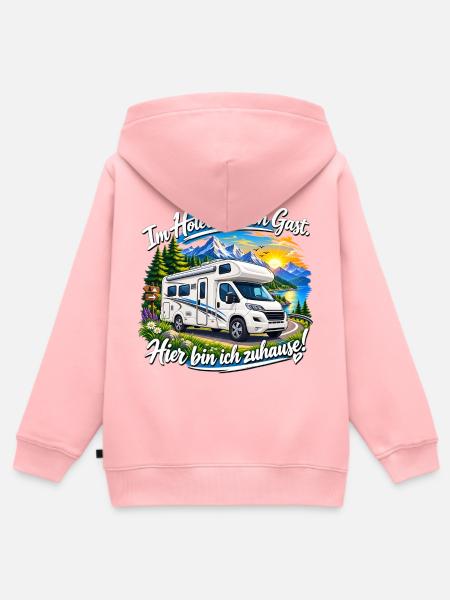 Wohnmobil , Camping Kult , Reisemobil Hotel - Kinder Premium Organic Zip Hoodie - Rosa