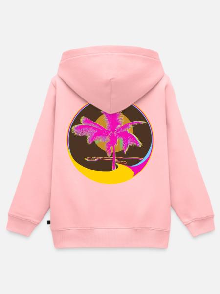 Sommer-Strand und Gute Laune - Kinder Premium Organic Zip Hoodie - Rosa