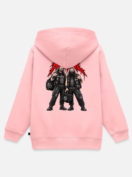 Zwillings-Metall-Ikonen - Kinder Premium Organic Zip Hoodie - Rosa