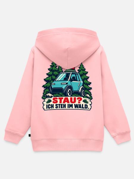 Stau? Ich steh im Wald - Kinder Premium Organic Zip Hoodie - Rosa