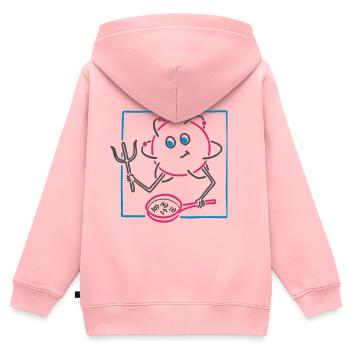 Rührkeiser (für helle Hintergründe) - Kinder Premium Organic Zip Hoodie - Rosa - Hinten - AI Model Kid Female (0cm)
