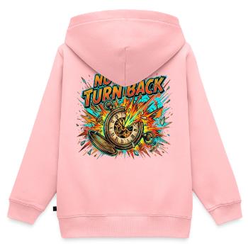 No Turn Back Explodierende Uhr - Kinder Premium Organic Zip Hoodie - Rosa - Hinten - AI Model Kid Female (0cm)