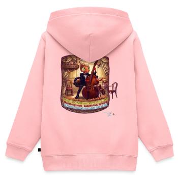 Ameise MALÚ Kontrabass Bass Jazz Band Pop Art - Kinder Premium Organic Zip Hoodie - Rosa - Hinten - AI Model Kid Female (0cm)