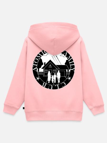 Familie im Kosmischen Haus - Kinder Premium Organic Zip Hoodie - Rosa
