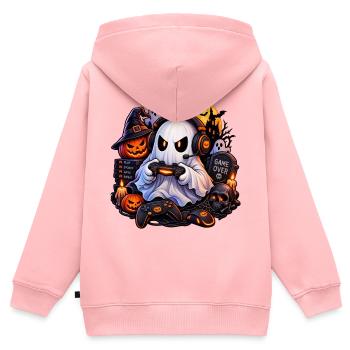 Halloween Gamer Geist: Hol dir den Style jetzt! - Kinder Premium Organic Zip Hoodie - Rosa - Hinten - AI Model Kid Female (0cm)