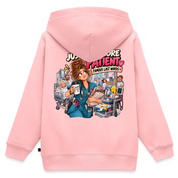 Juste un patient de plus – Infirmière héroïne - Kinder Premium Organic Zip Hoodie - Rosa - Hinten - AI Model Kid Female (0cm)