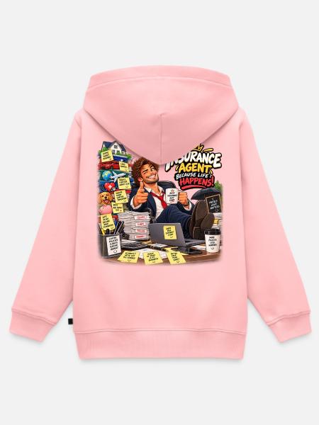 Versicherungsvertreter: Das Leben passiert - Kinder Premium Organic Zip Hoodie - Rosa