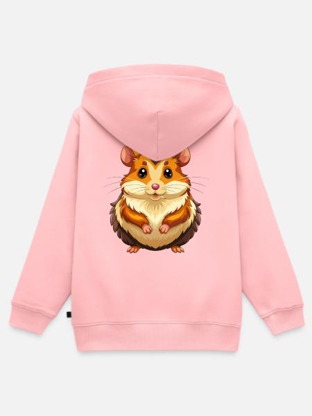 Hamster - Kinder Premium Organic Zip Hoodie - Rosa