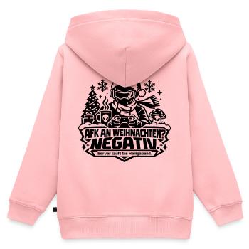 Gamer Weihnachten: AFK? Negativ! Lustiges Geschenk - Kinder Premium Organic Zip Hoodie - Rosa - Hinten - AI Model Kid Female (0cm)