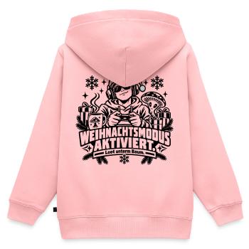 Weihnachtsmodus aktiviert: Lustiges Gamer-Geschenk - Kinder Premium Organic Zip Hoodie - Rosa - Hinten - AI Model Kid Female (0cm)