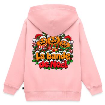 Halloween-Weihnachtsband - Kinder Premium Organic Zip Hoodie - Rosa - Hinten - AI Model Kid Female (0cm)