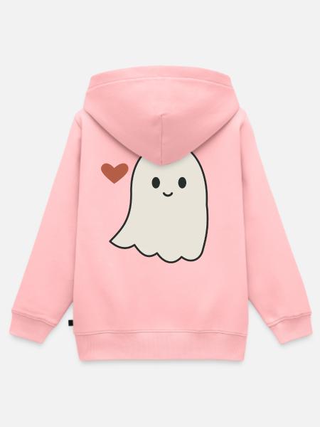 Halloween Geist Damen - Kinder Premium Organic Zip Hoodie - Rosa