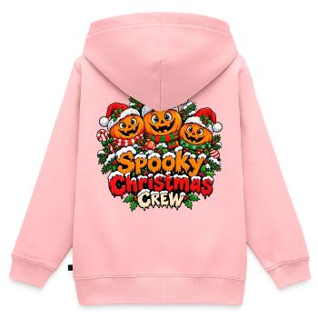 Spooky Christmas Crew - Kinder Premium Organic Zip Hoodie - Rosa - Hinten - AI Model Kid Female (0cm)